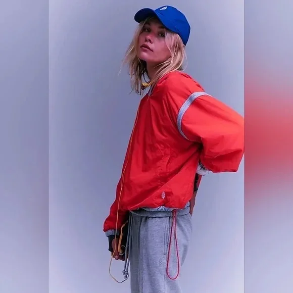 NWT FP Movement by Free People Don’t Back Down Pullover in Electric Sunset XS - Picture 3 of 7